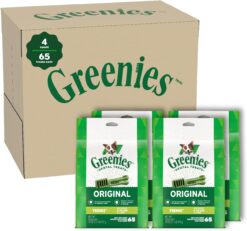 GREENIES Original TEENIE Natural Dog Dental Care Chews Oral Health Dog Treats, 72 oz. Pack (260 Treats)