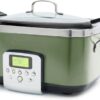 GreenPan Elite 8-in-1 Programmable 6QT Electric Slow Cooker, Dishwasher Safe Lid & Removable Crock, PFAS-Free Healthy Ceramic Nonstick Multi-Cooker, Sear, Sauté, Brown, Steam Basket, Roast, Sage Green