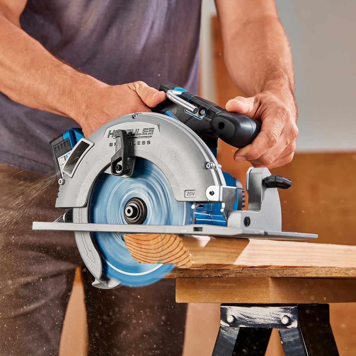 HERCULES HCB721B 20V Brushless Cordless 7-1 4 in. Circular Saw - Tool Only7