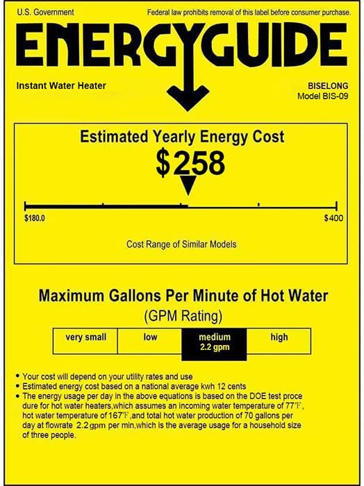 Instant Hot Electric Tankless Water Heater 220 240V, Small Wall Mounted Compact, Suitable for Kitchen and Bathroom Counter Cabinets and Sinks,Not Suitable for Winter Bathing 9Kw11