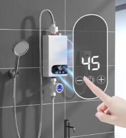 Instant Water Heater Bathroom Kitchen Wall Mounted Electric Water Heater LCD Water Heater for Bathroom Hot Water Shower and Home Kitchen Heating