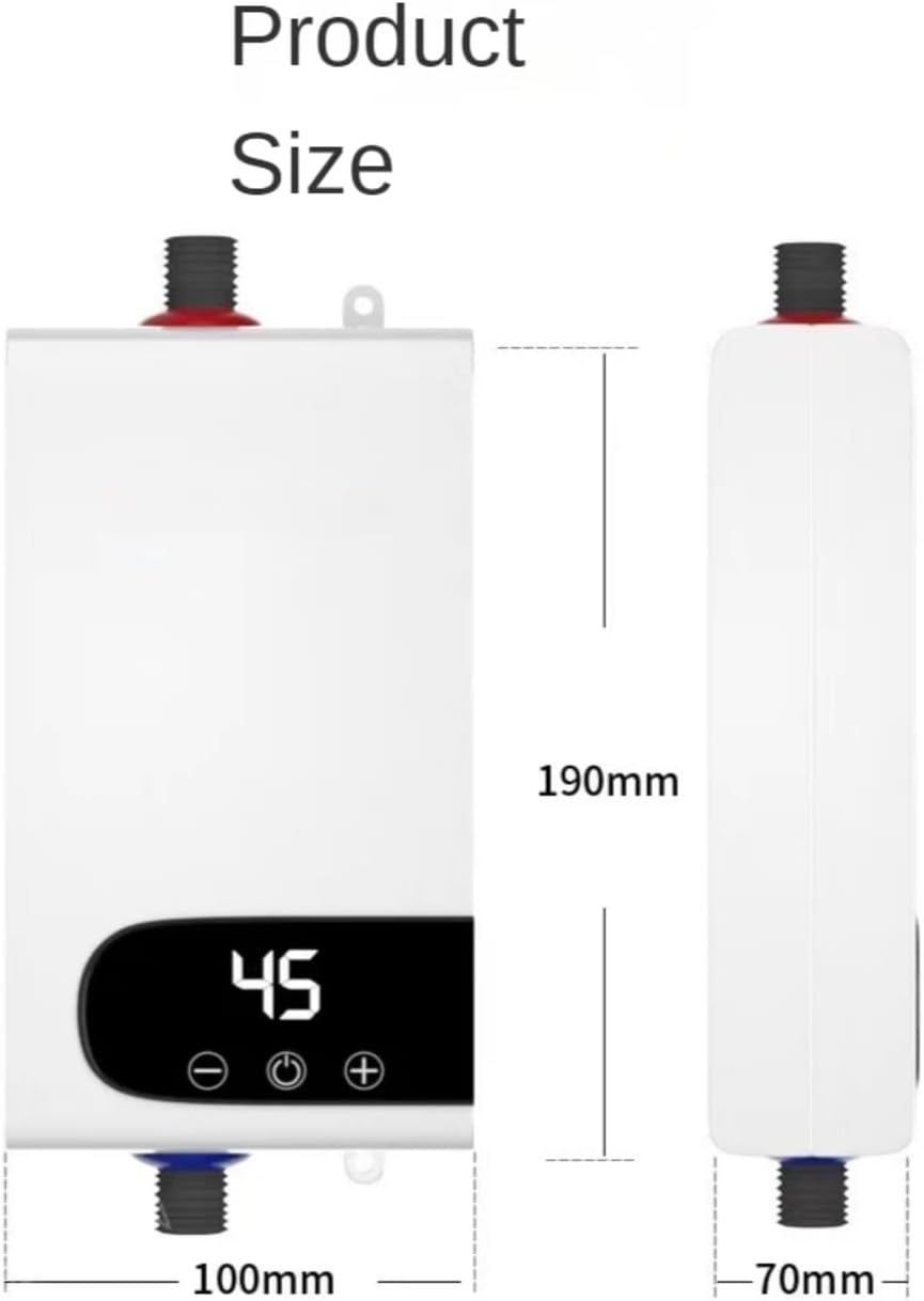 Instant Water Heater Bathroom Kitchen Wall Mounted Electric Water Heater LCD Water Heater for Bathroom Hot Water Shower and Home Kitchen Heating6tt