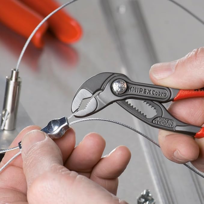 KNIPEX 5 Pc Pliers Cobra Set In Tool Roll, Black4