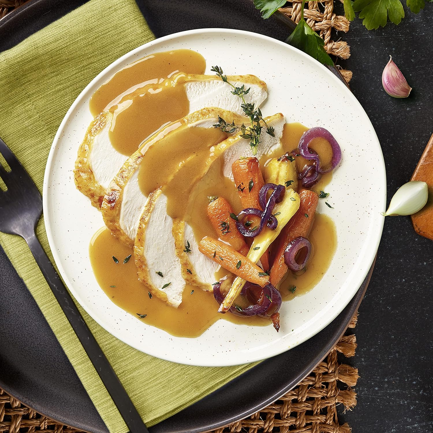 Knorr Turkey Gravy Mix For Delicious Easy Meals and Side Dishes Roasted Turkey Sauce and Gravy With No Artificial Flavors, No Added MSG 1.2 oz, Pack of 2416