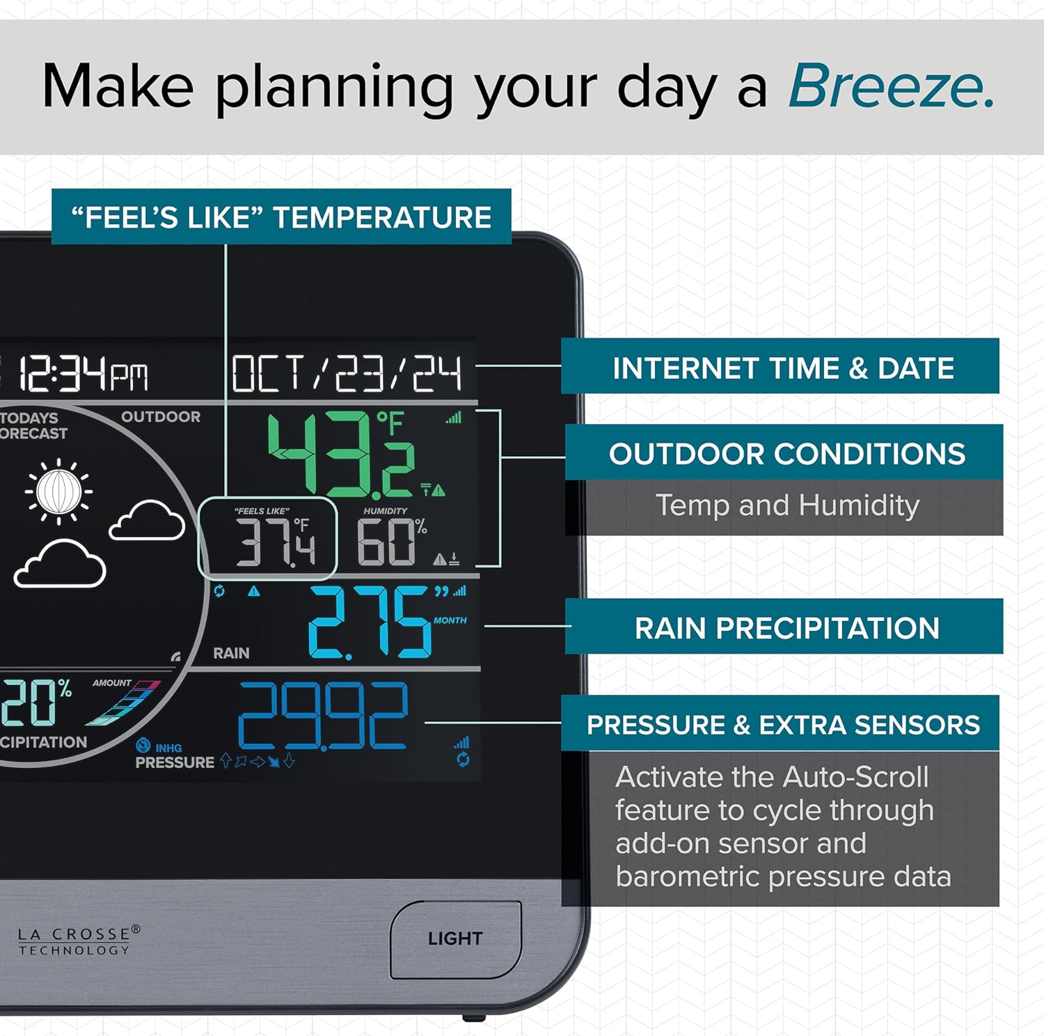 La Crosse Technology 328-69357-INT Wi-Fi Professional Weather Station, Black6