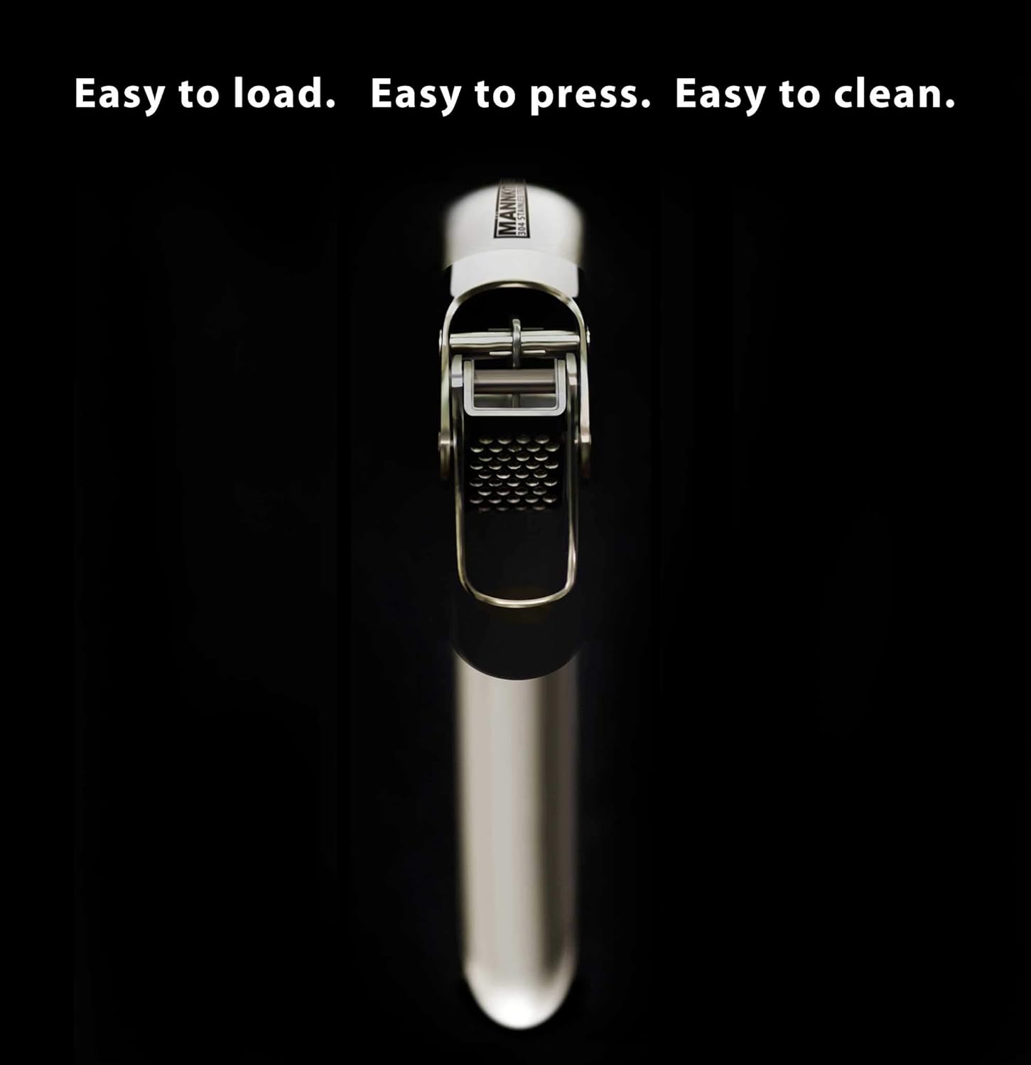 MANNKITCHEN Stainless Steel Garlic Press, Heavy Duty Professional Grade Double Lever-Assisted Garlic Mincer with High Capacity Reservoir - Easy to Clean and Rust Free Garlic Crusher1