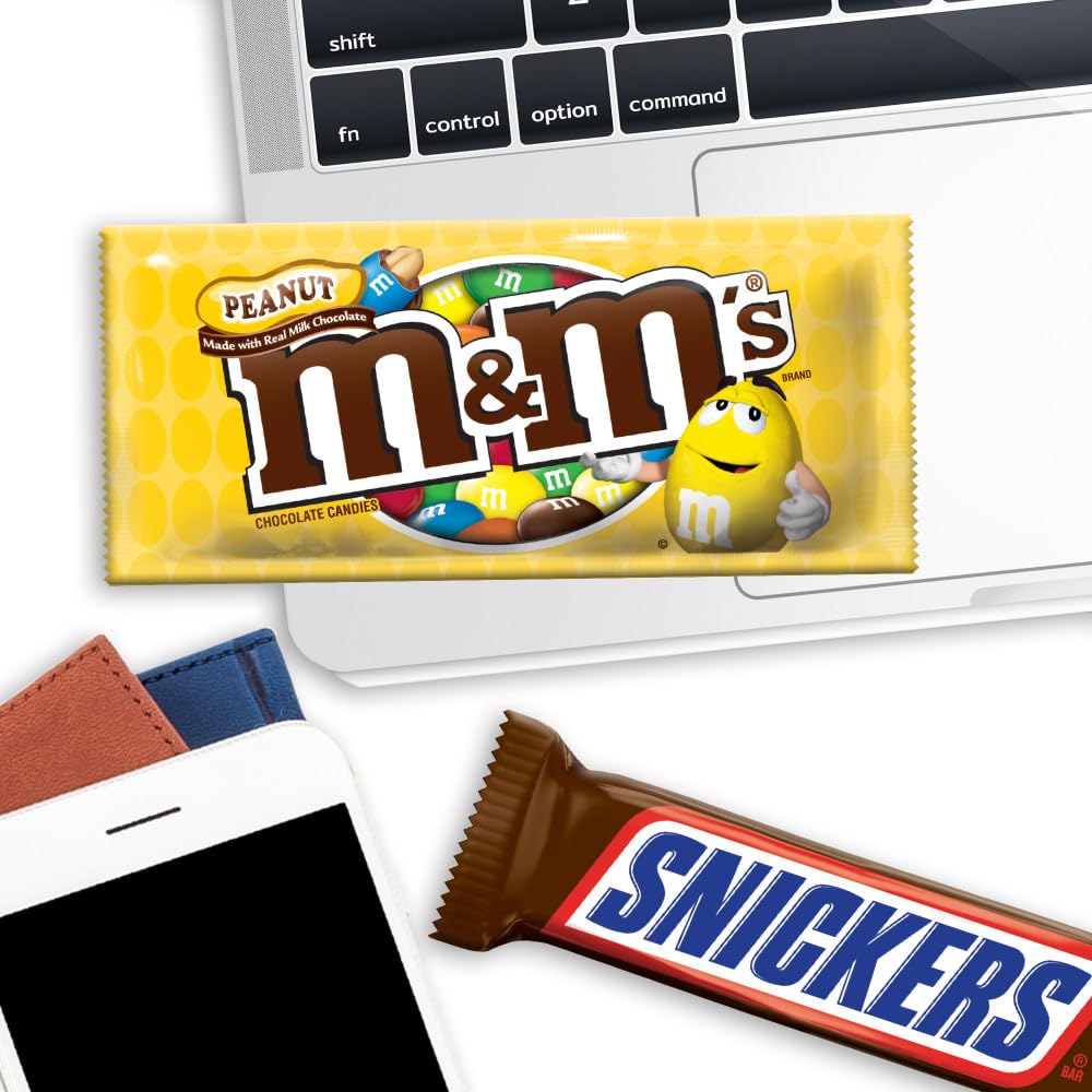 M&M'S, SNICKERS, 3 MUSKETEERS, SKITTLES & STARBURST Variety Pack Full Size Bulk Candy Assortment, 56.11 oz, 30 Count5
