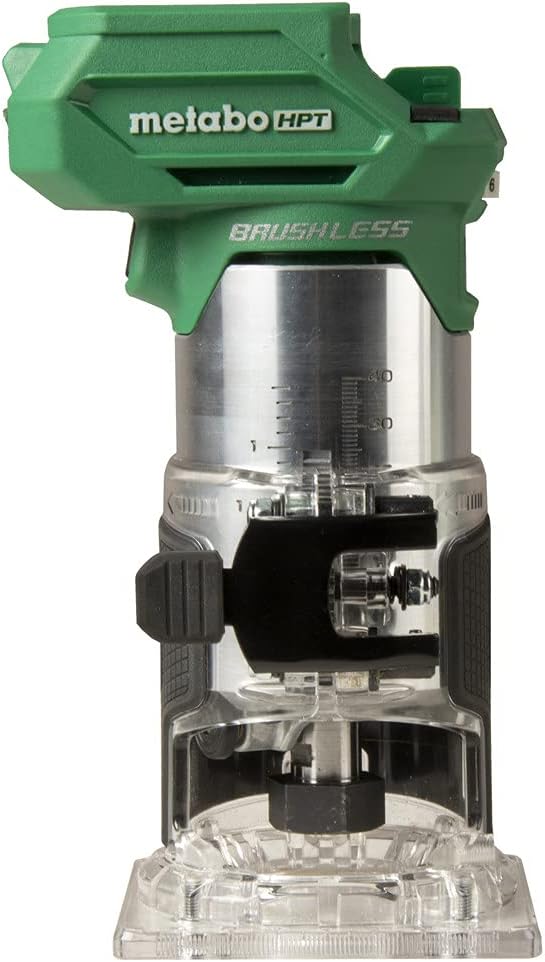 Metabo HPT 18V MultiVolt Cordless Trim Router Tool Only - No Battery Variable Speed Brushless Motor Lifetime Tool Warranty 1 4-Inch and 3 8-Inch Collets Included M1808DAQ4 Metabo HPT 18V MultiVolt Cordless Trim Router | Tool Only - No Battery | Variable Speed Brushless Motor | Lifetime Tool Warranty | 1/4-Inch and 3/8-Inch Collets Included | M1808DAQ4