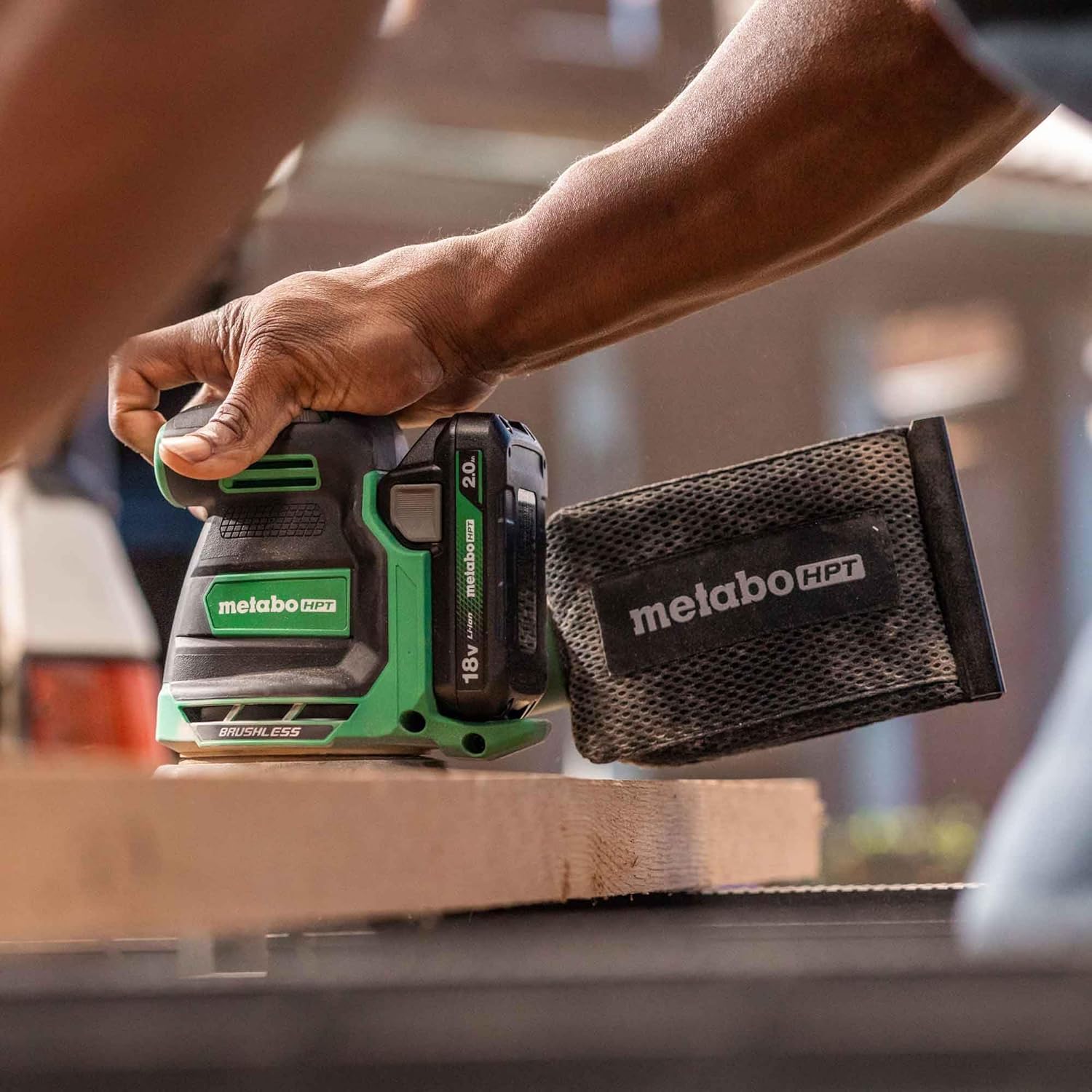 Metabo HPT 18V MultiVolt™ Cordless 5-Inch Random Orbit Sander Tool Only - No Battery Variable Speed Brushless Motor Electric Brake SV1813DAQ47