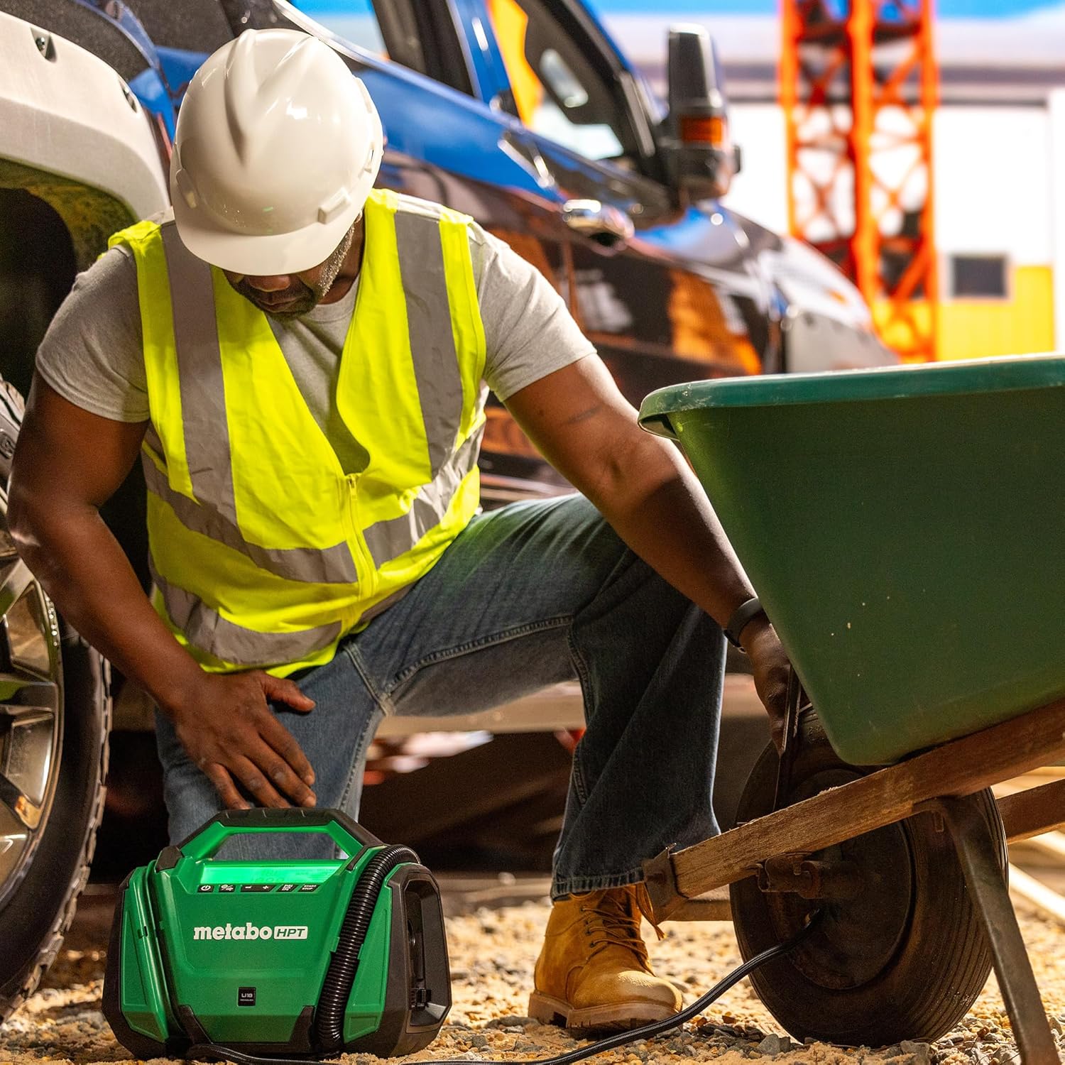 Metabo HPT 18V MultiVolt™ Cordless Dual Function Inflator, Tool Only - No Battery, Portable Air Compressor, UP18DAQ40