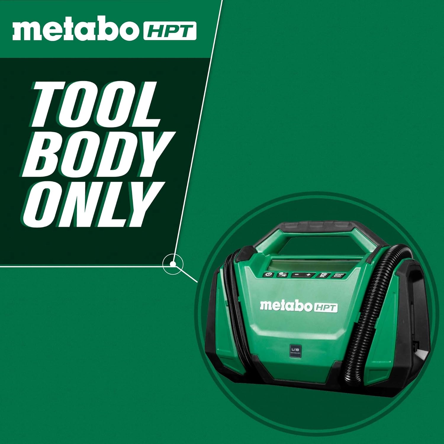 Metabo HPT 18V MultiVolt™ Cordless Dual Function Inflator, Tool Only - No Battery, Portable Air Compressor, UP18DAQ41