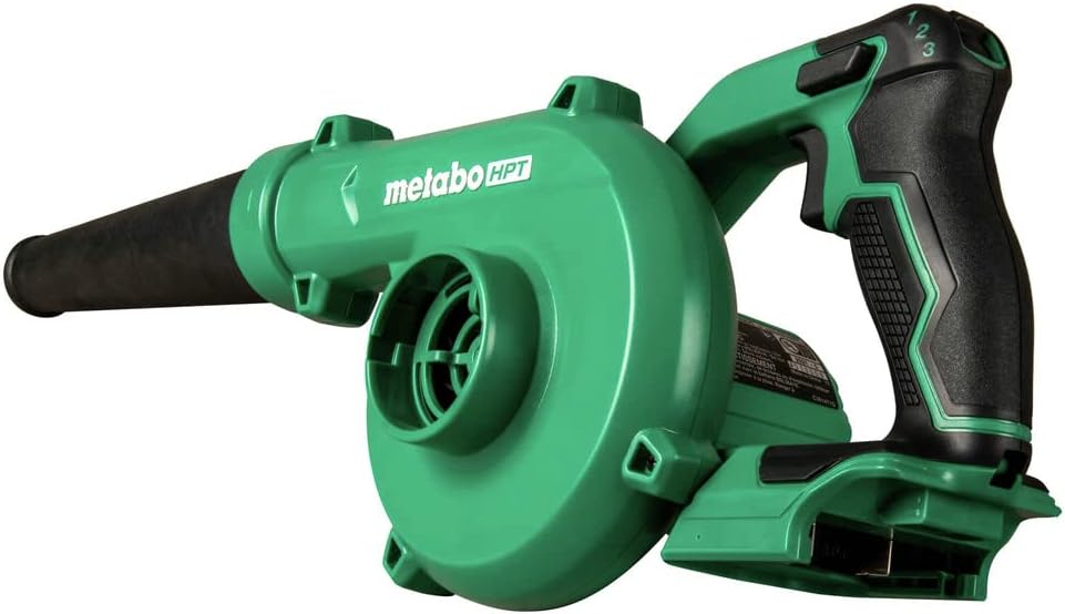 Metabo HPT 18V MultiVolt™ Cordless Li-Ion Compact Blower Tool Only - No Battery Variable Speed 3 Speed Selector to Reduce Fatigue 124 CFM 213 MPH Lifetime Tool Warranty RB18DCQ43