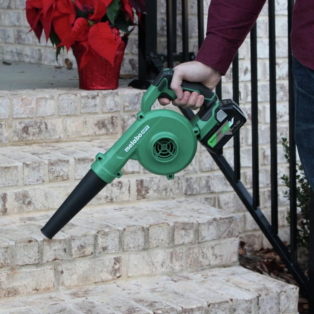 Metabo HPT 18V MultiVolt™ Cordless Li-Ion Compact Blower Tool Only - No Battery Variable Speed 3 Speed Selector to Reduce Fatigue 124 CFM 213 MPH Lifetime Tool Warranty RB18DCQ48