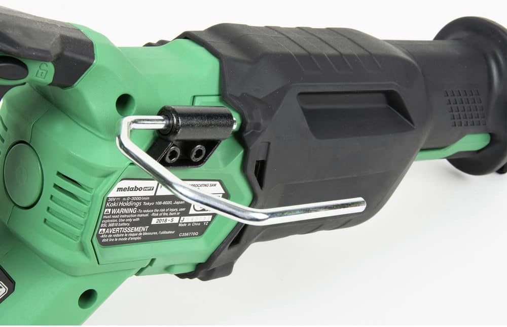 Metabo HPT 36V MultiVolt Cordless Reciprocating Saw User Vibration Protection Tool Body Only CR36DAQ4, Green8