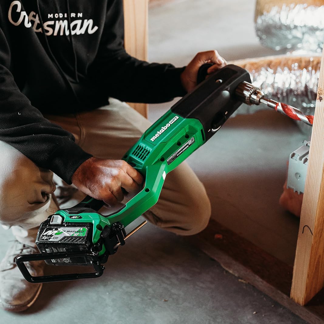 Metabo HPT 36V MultiVolt™ Cordless Right Angle Drill Kit Tool Only - No Battery Reactive Force Control Lifetime Tool Warranty D36DYAQ411