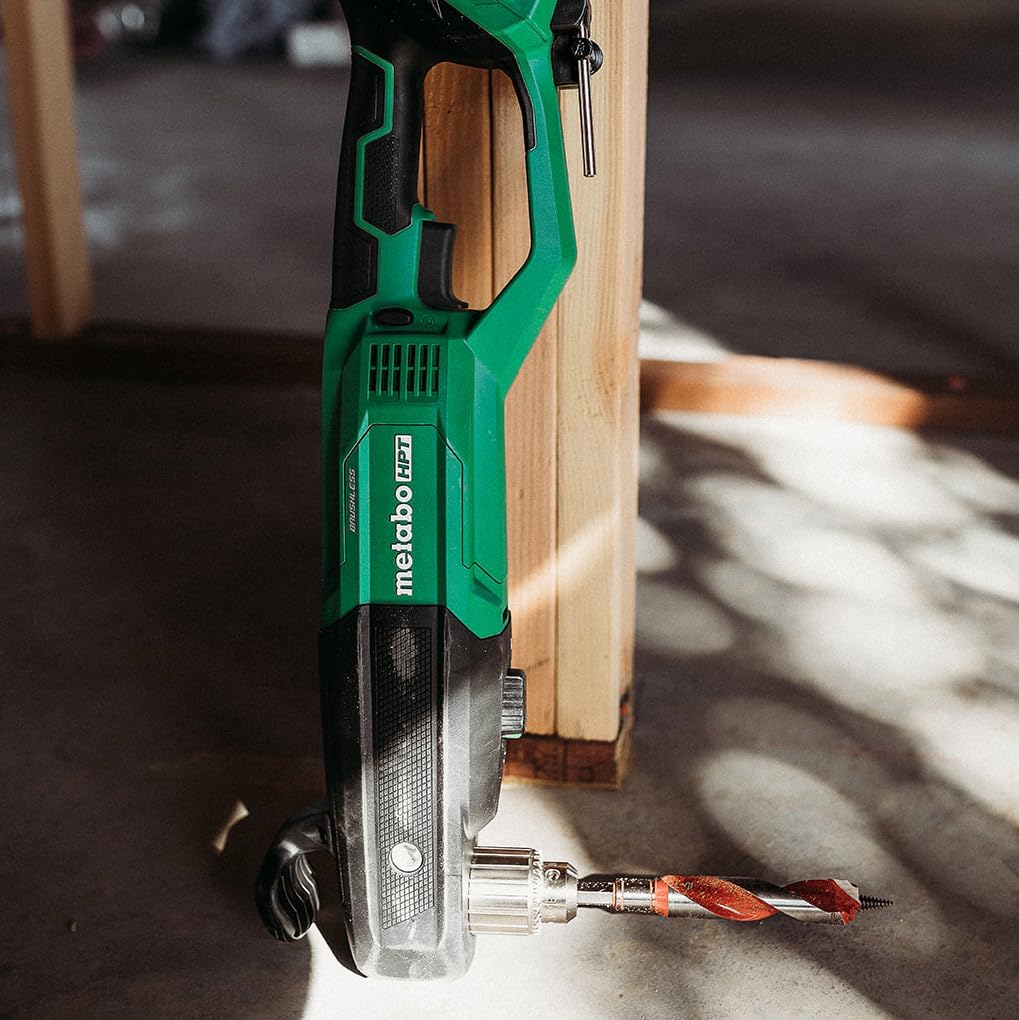 Metabo HPT 36V MultiVolt™ Cordless Right Angle Drill Kit Tool Only - No Battery Reactive Force Control Lifetime Tool Warranty D36DYAQ49