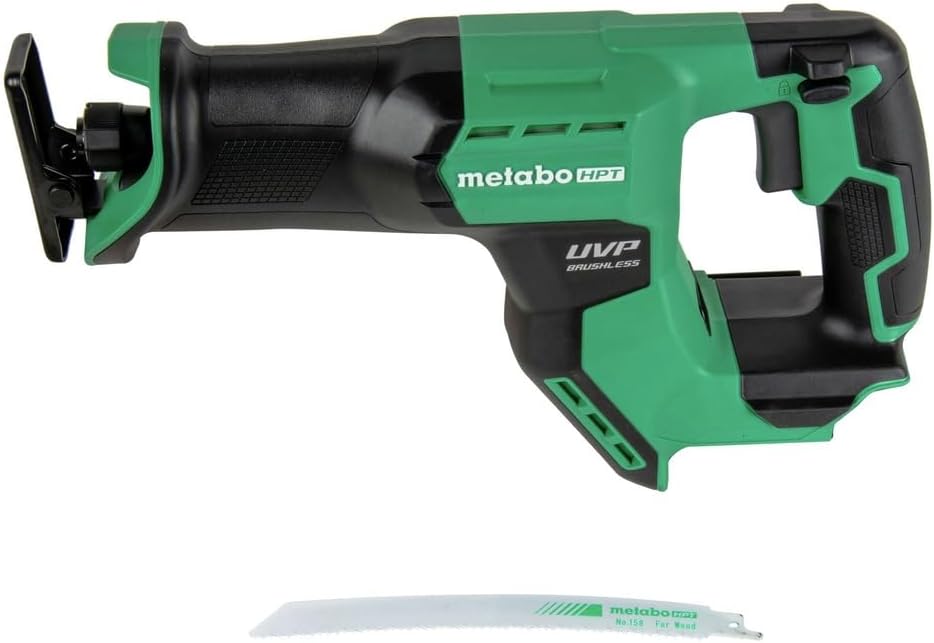 Metabo HPT Cordless 18V MultiVolt™ Compact Reciprocating Saw Tool Only - No Battery 4 Speed Modes User Vibration Protection Lifetime Tool Warranty CR18DMAQ4 Metabo HPT Cordless 18V MultiVolt™ Compact Reciprocating Saw | Tool Only - No Battery | 4 Speed Modes | User Vibration Protection | Lifetime Tool Warranty | CR18DMAQ4