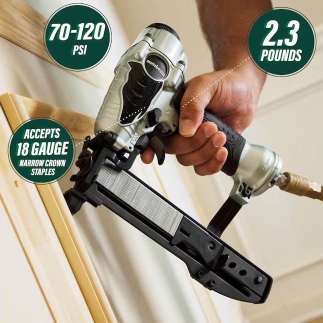 Metabo HPT N3804AB3 18-Gauge 1 4-in Narrow Crown Finish Pneumatic Stapler1_11zon