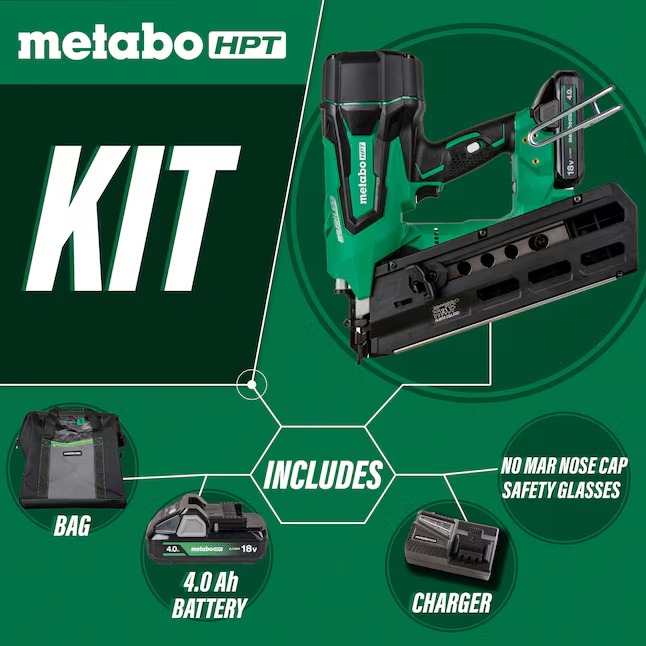 Metabo HPT NR1890DRSTM 3-1 2-in 21-Degree Cordless Framing Nailer (Battery and Charger Included)4_11zon