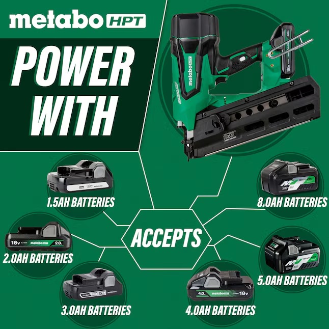 Metabo HPT NR1890DRSTM 3-1 2-in 21-Degree Cordless Framing Nailer (Battery and Charger Included)7_11zon