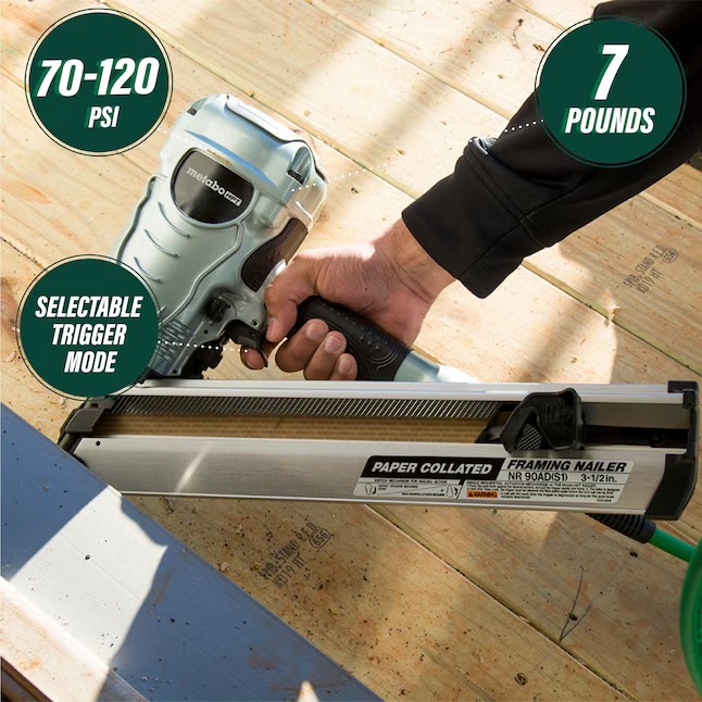 Metabo HPT NR90ADS1 3-1 2-in 30-Degree Pneumatic Framing Nailer2_11zon