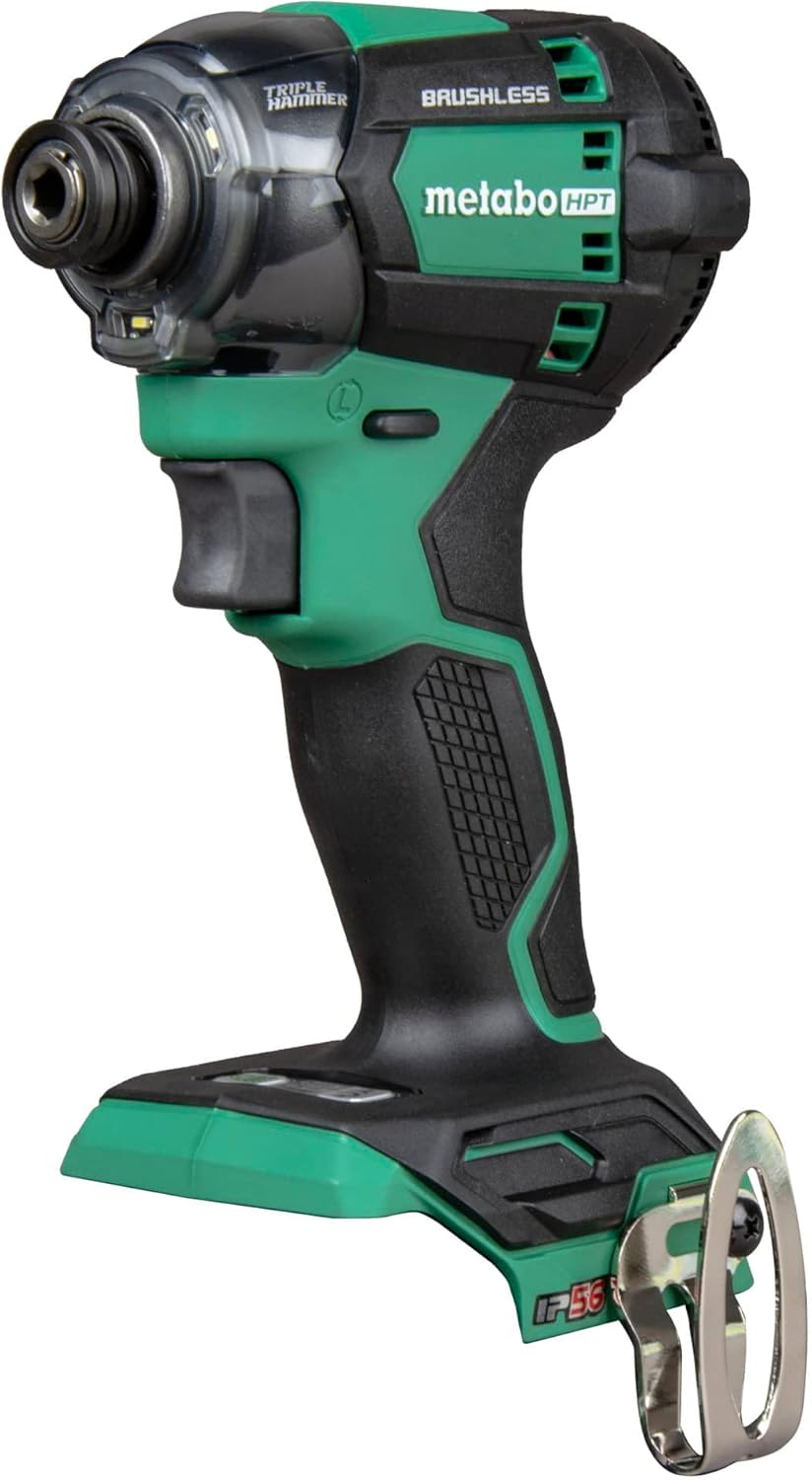 Metabo HPT Pneumatic Roofing Nailer + 18V Impact Driver Pro Bundle Kit, 1-3 4-Inch Coil Roofing Nailer with BONUS 18V Triple Hammer Impact Driver Kit, KNV45AB28