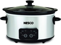 Nesco DSC-4-25, Digital Slow Cooker, 4 Quart, Silver