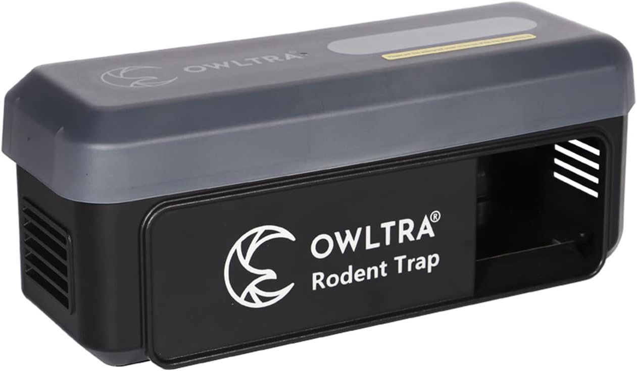 OW-7 in-Outdoor Electric Rodent Trap, Instant Kill Mouse & Rat Zapper with Waterproof Cover, Sound & Light Alarm, and Batteries or USB Power Source, Waterproof Grade IPX4, Black OW-7 in-/Outdoor Electric Rodent Trap, Instant Kill Mouse & Rat Zapper with Waterproof Cover, Sound & Light Alarm, and Batteries or USB Power Source, Waterproof Grade IPX4, Black