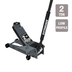 PITTSBURGH 2 Ton Low-Profile Floor Jack with RAPID PUMP, Slate Gray