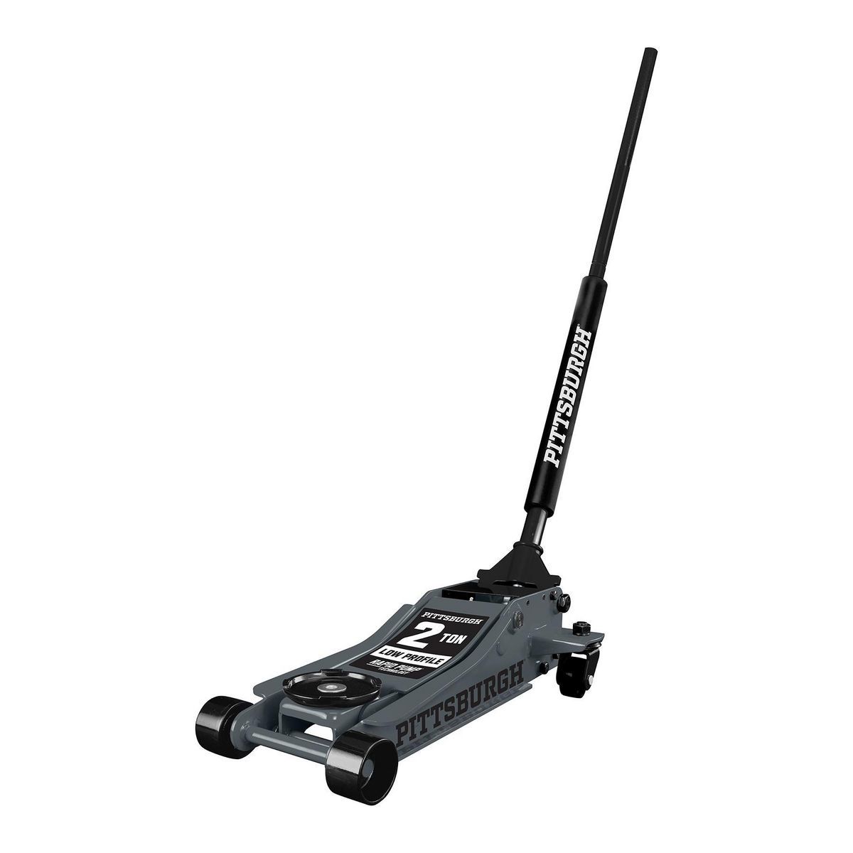PITTSBURGH 2 Ton Low-Profile Floor Jack with RAPID PUMP, Slate Gray0