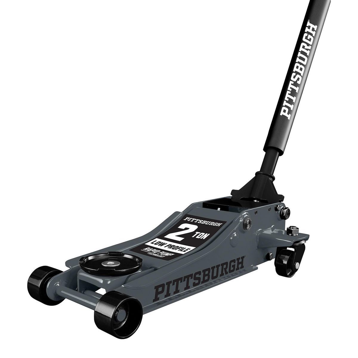 PITTSBURGH 2 Ton Low-Profile Floor Jack with RAPID PUMP, Slate Gray5