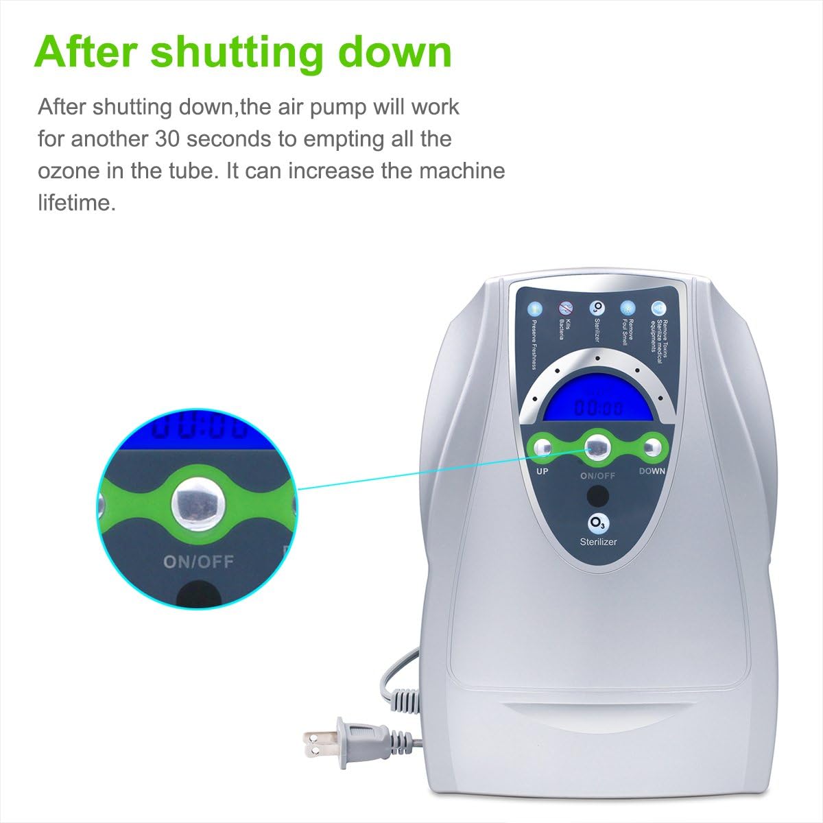 Portable Ozone Generator,Multipurpose Ozone Machine with Timer for Home,Room,Office,Hunting9