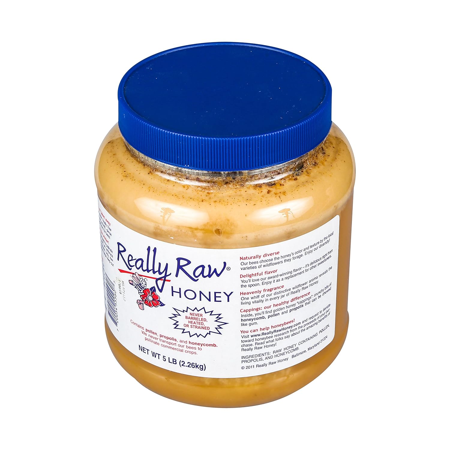 Really Raw Honey, Totally Unprocessed, 5-Pound Really Raw Honey, Totally Unprocessed, 5-Pound