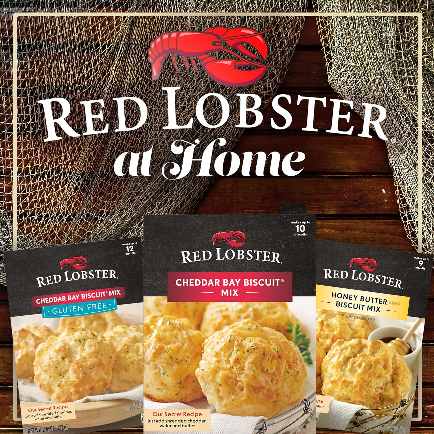 Red Lobster Cheddar Bay Biscuit Mix, Garlic Herb Seasoning Included, Cheddar Biscuit Mix, 11.36 Oz Box (Pack of 12)5