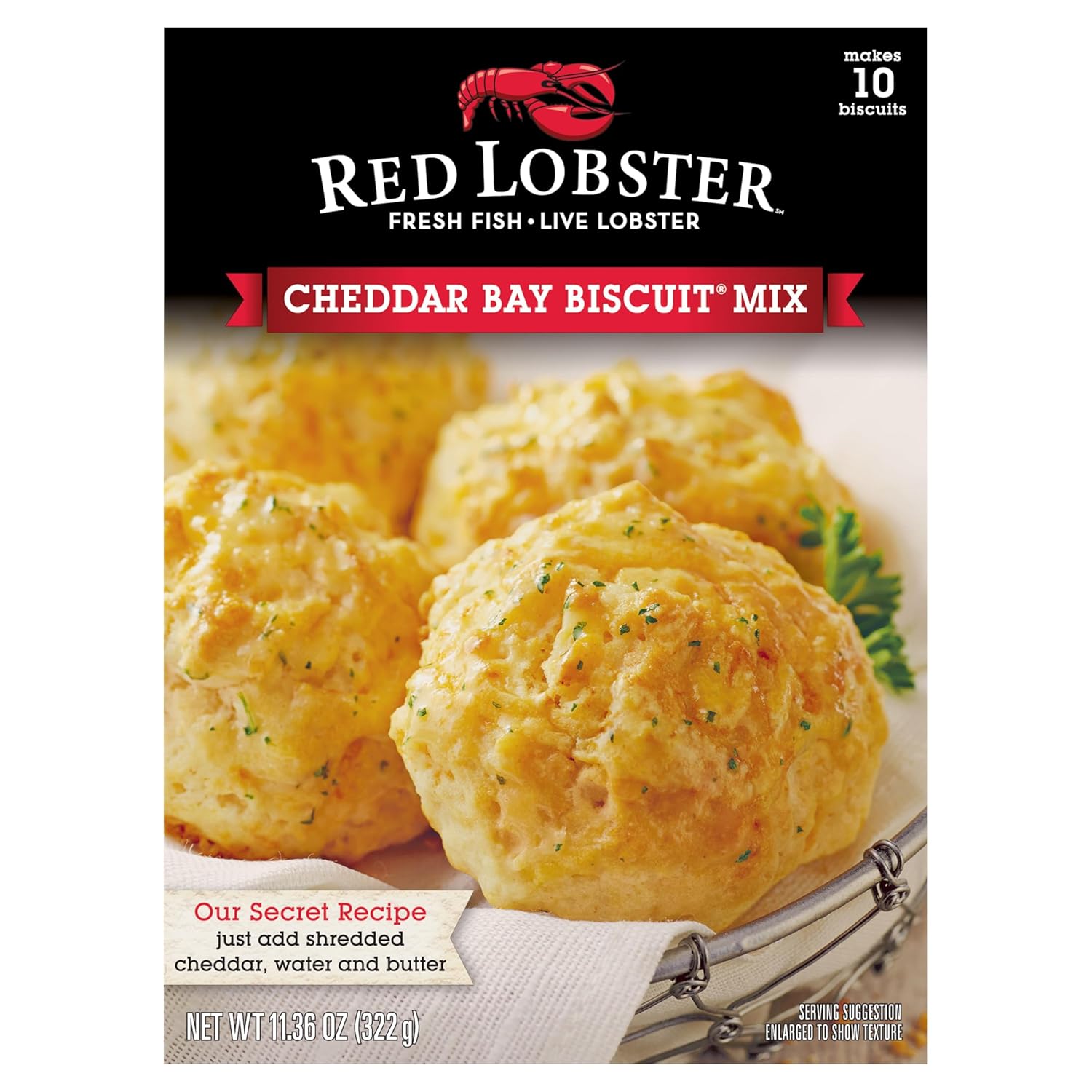 Red Lobster Cheddar Bay Biscuit Mix, Garlic Herb Seasoning Included, Cheddar Biscuit Mix, 11.36 Oz Box (Pack of 12)9