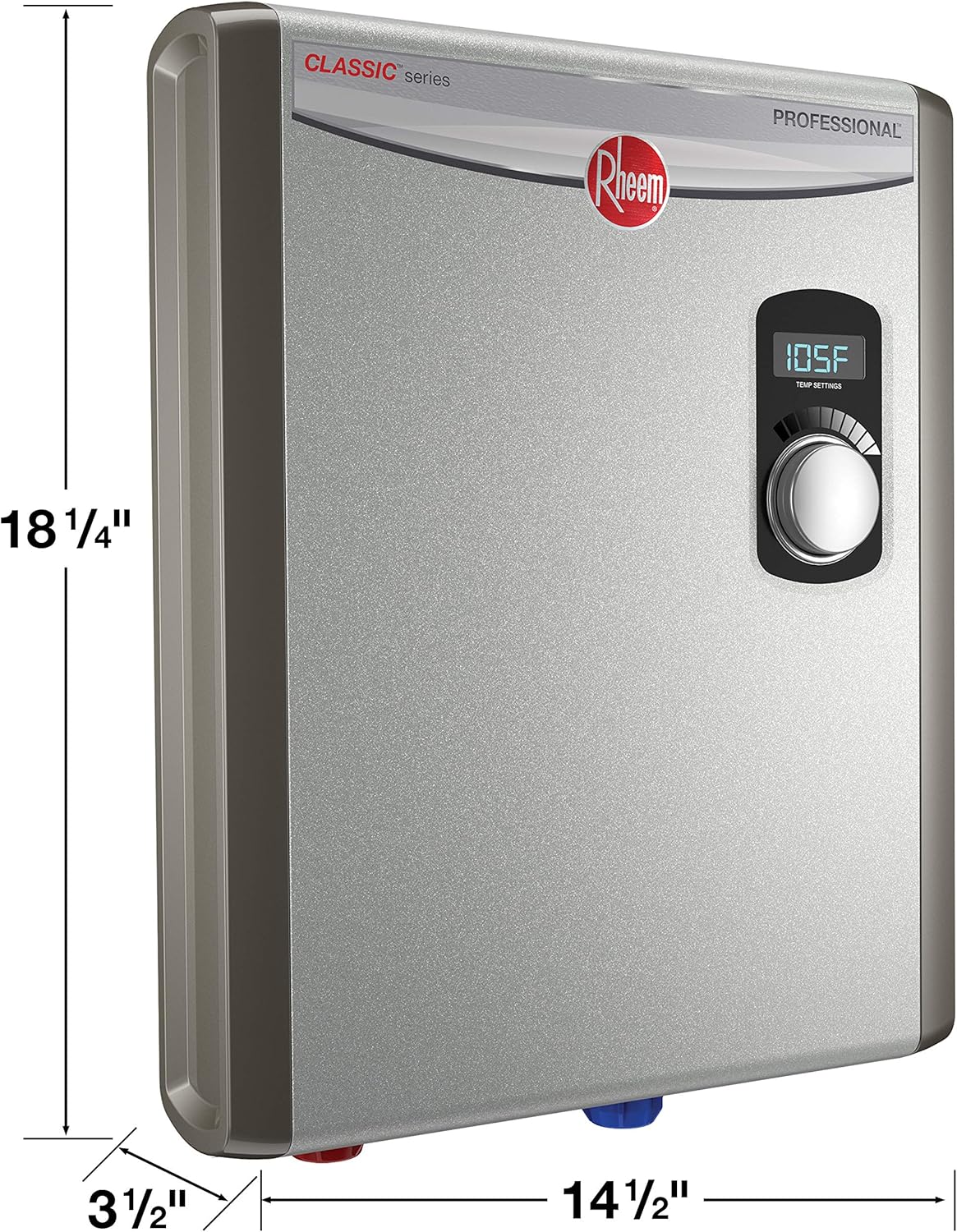Rheem 18kW 240V Tankless Electric Water Heater, Gray6