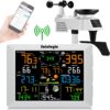 Sainlogic WiFi Weather Station with 8.3 inch Large Display Wireless Weather Station, Indoor Outdoor Remote Monitoring System, Rain Gauge and Temperature Wind Gauge, Wunderground(White)