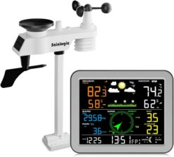 Sainlogic Wireless Weather Station with Outdoor Sensor,Weather Forecast, Temperature,Air Pressure,Humidity,Wind Gauge,Rain Gauge,PC Export Data Software（Windows OS）