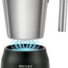 Secura Detachable Milk Frother, 17oz Electric Milk Steamer Stainless Steel, Automatic Hot/Cold Foam and Hot Chocolate Maker with Dishwasher Safe, 120V