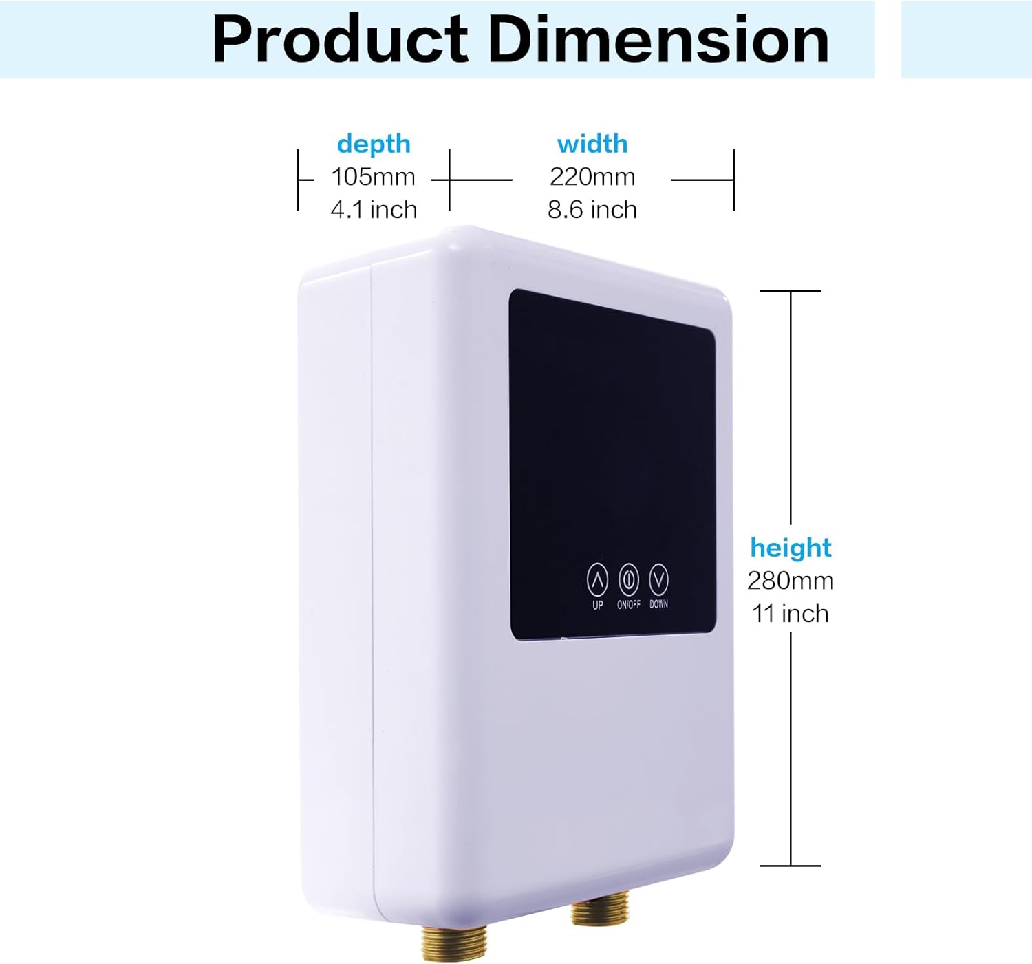 Tankless Water Heater Electric 5000W 110V - 120V, Under Sink Instant Water Heater Tankless, On Demand Hot Water Heater Electric 110 Volt, Mini Water Heater Electric Tankless Under Sink for RV, Kitchen3