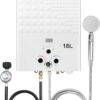 Tankless Water Heater Propane 4.74GPM 18L Outdoor Portable GasHot Water Heater Instant Propane Water Heater with Digital Display Multi-Protection for Camping Trips Boat