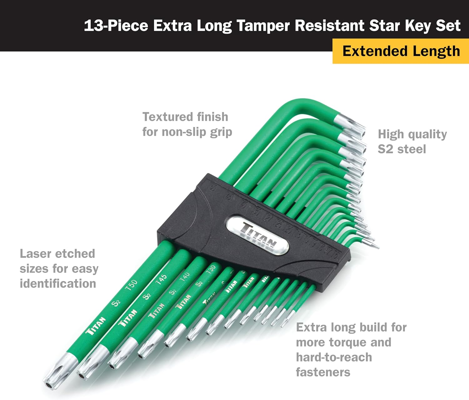 Titan 12763 35-Piece Star, Metric, and SAE Hex Key Set2