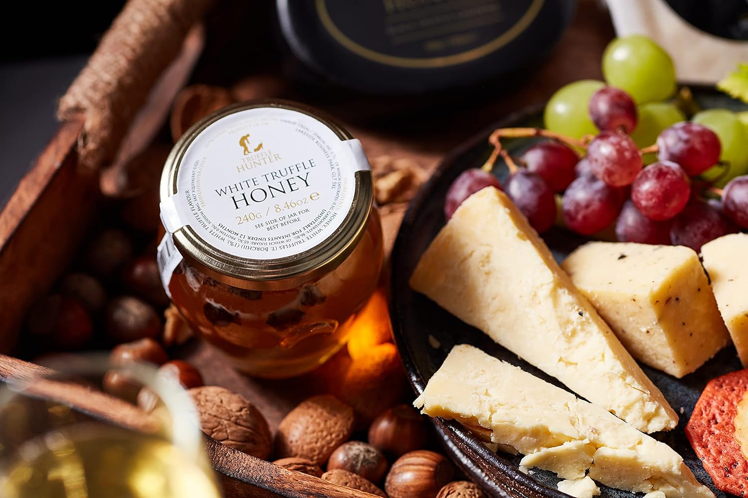 TruffleHunter - White Truffle Honey - Acacia Honey Condiment - 8.46 Oz0