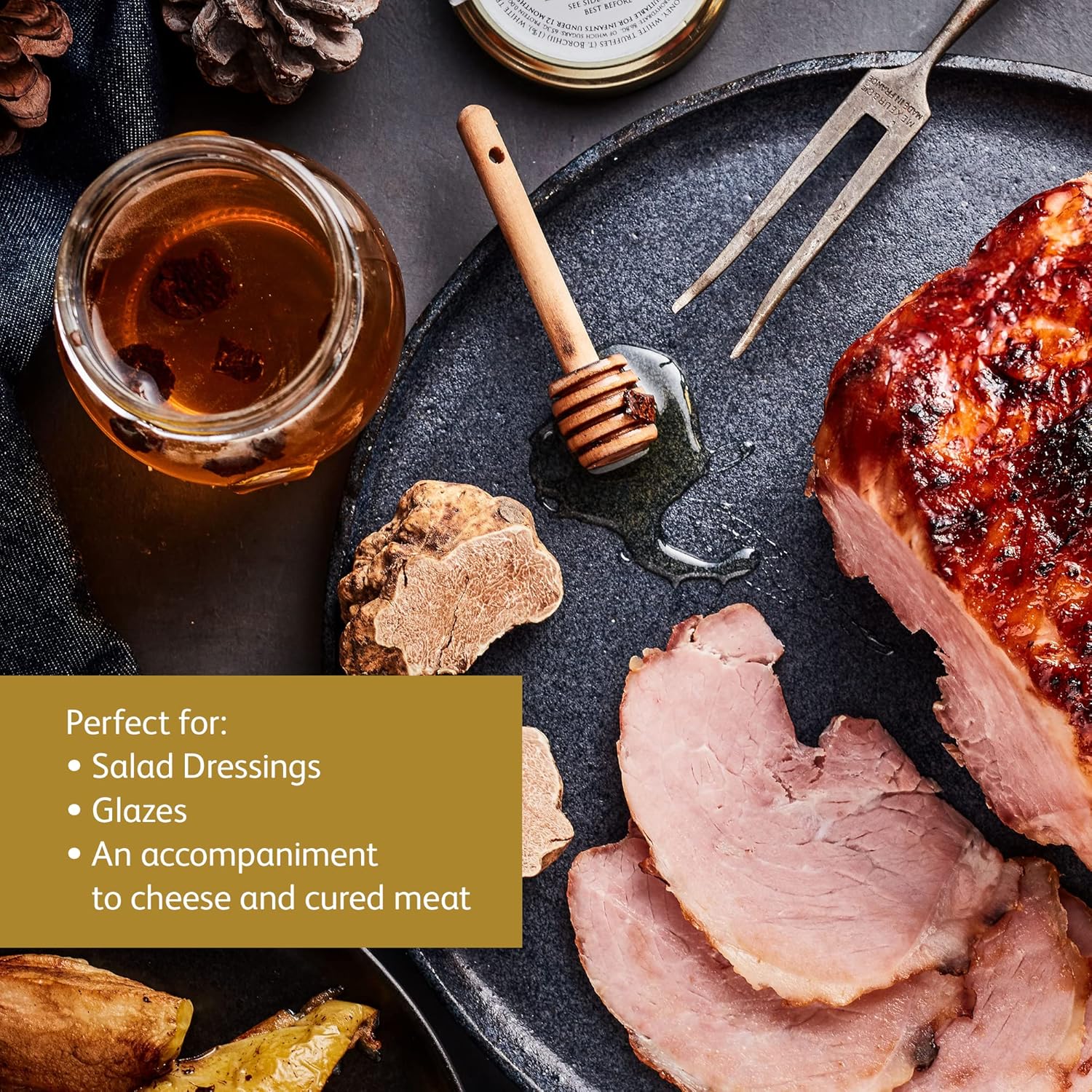 TruffleHunter - White Truffle Honey - Acacia Honey Condiment - 8.46 Oz5