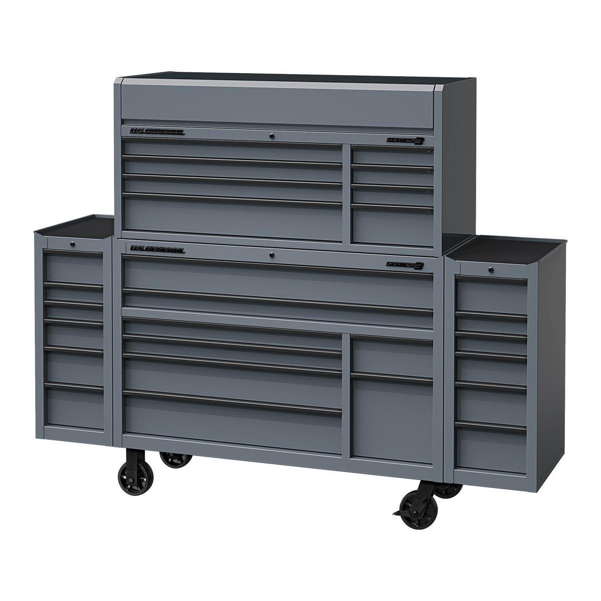 U.S. GENERAL 15 in. End Cabinet, Series 3, Slate Gray13