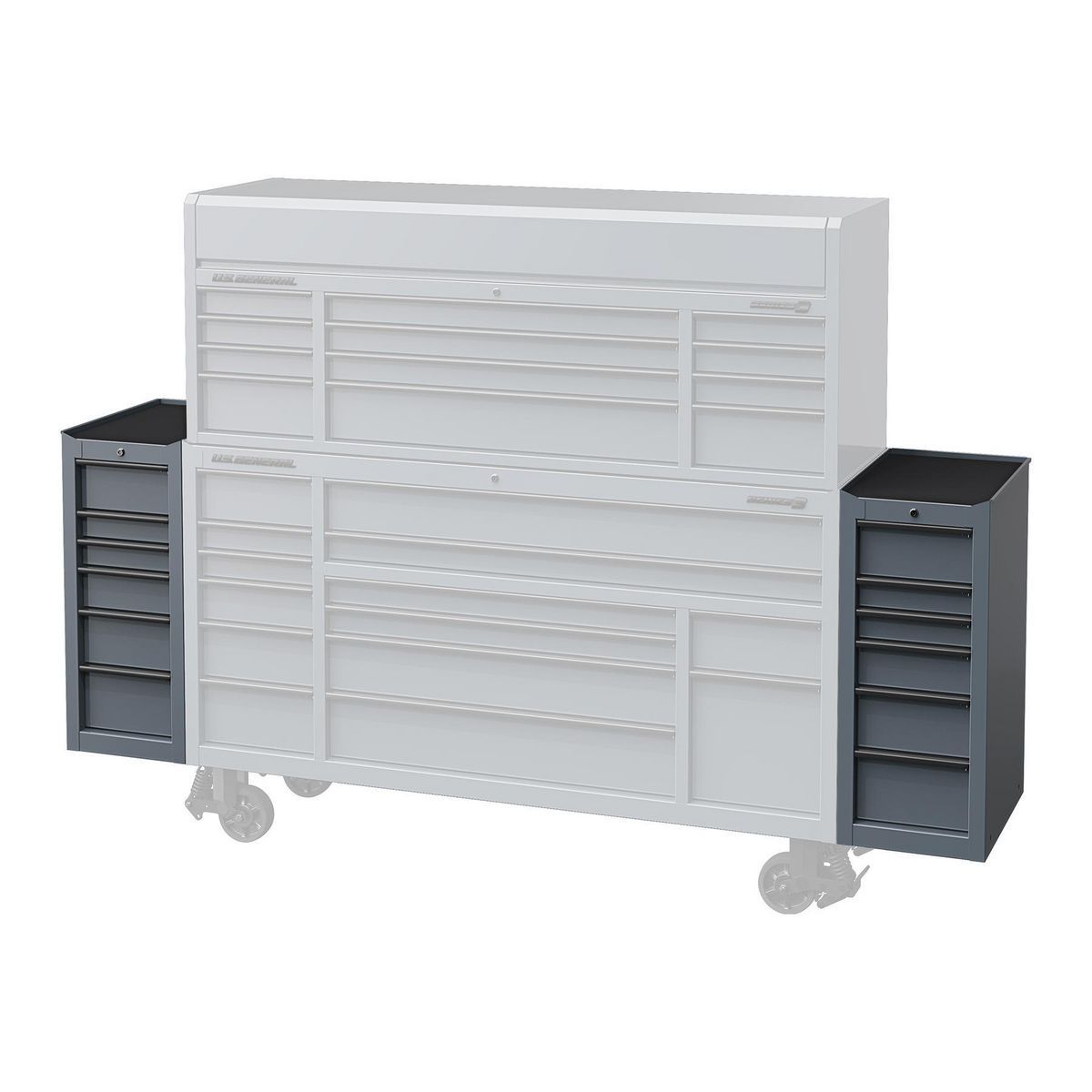 U.S. GENERAL 15 in. End Cabinet, Series 3, Slate Gray6