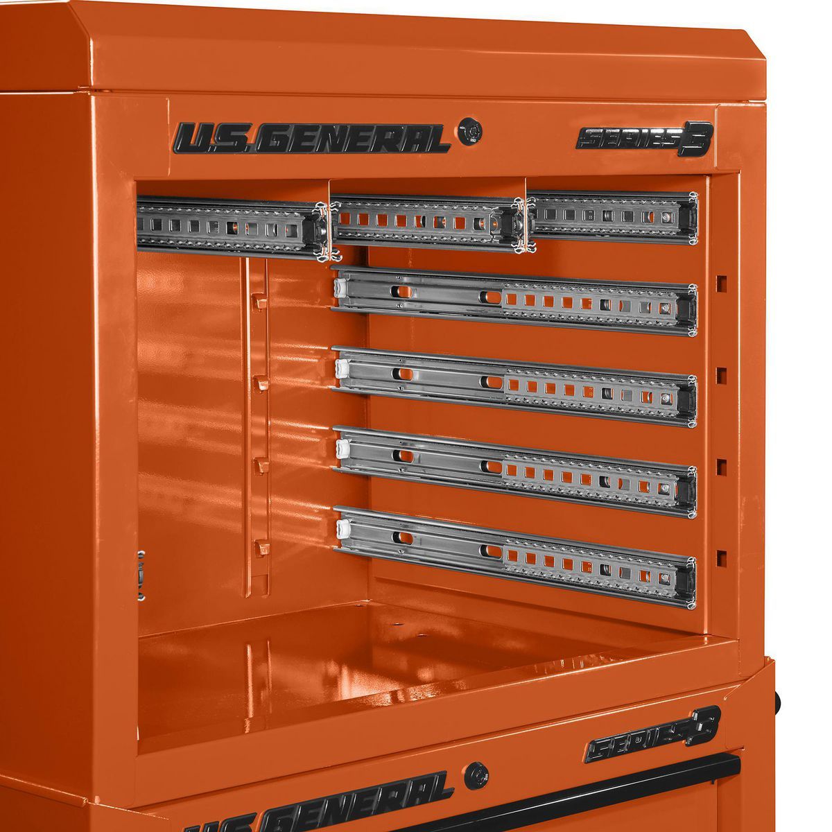 U.S. GENERAL 27 in. x 22 in. Top Chest, Series 3, Orange``