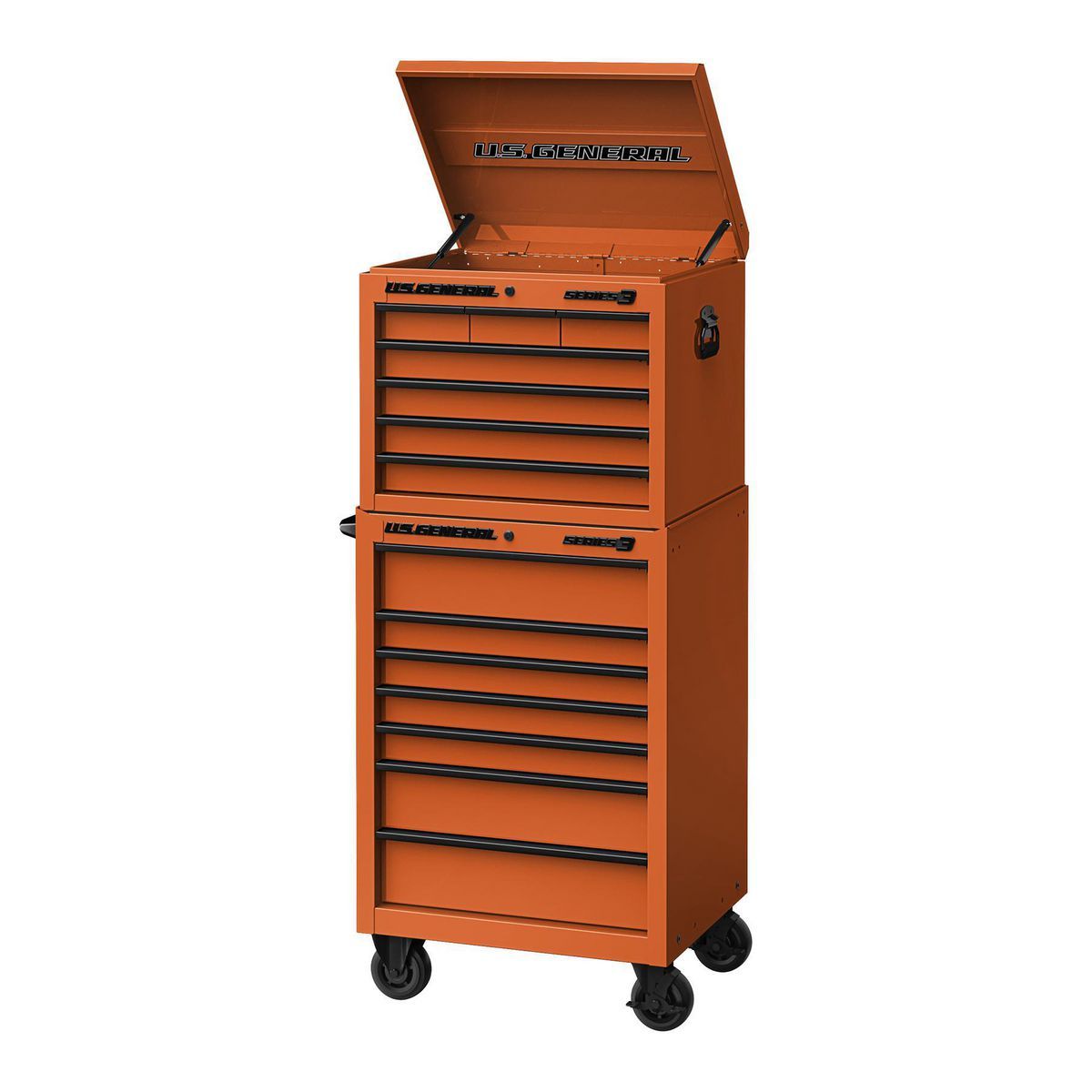 U.S. GENERAL 27 in. x 22 in. Top Chest, Series 3, Orange0