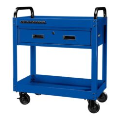 U.S. GENERAL 30 in., 1-Drawer Service Cart, Blue