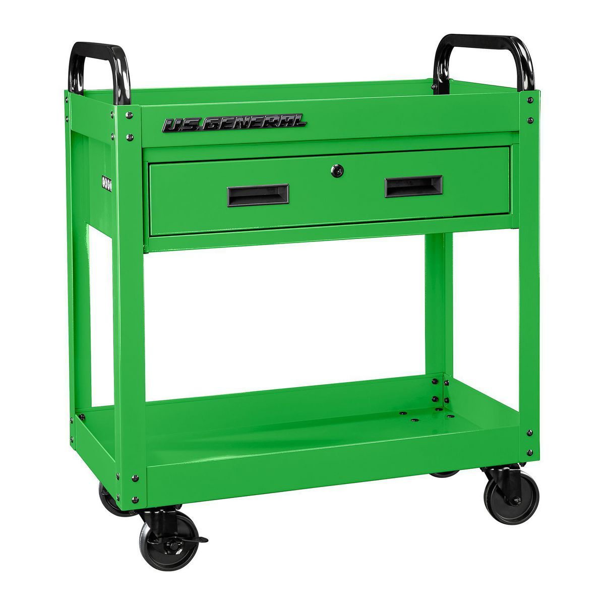 U.S. GENERAL 30 in., 1-Drawer Service Cart, Green5